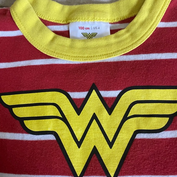 Hanna Andersson 100 4 Wonder Woman Short John Pjs Stars And Stripes - Picture 2 of 3